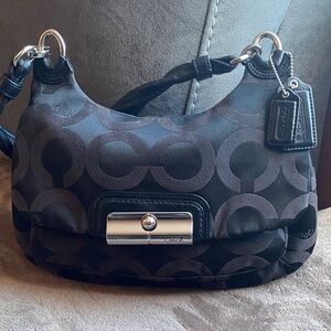 Y2K Coach Black Signature Shoulder Bag